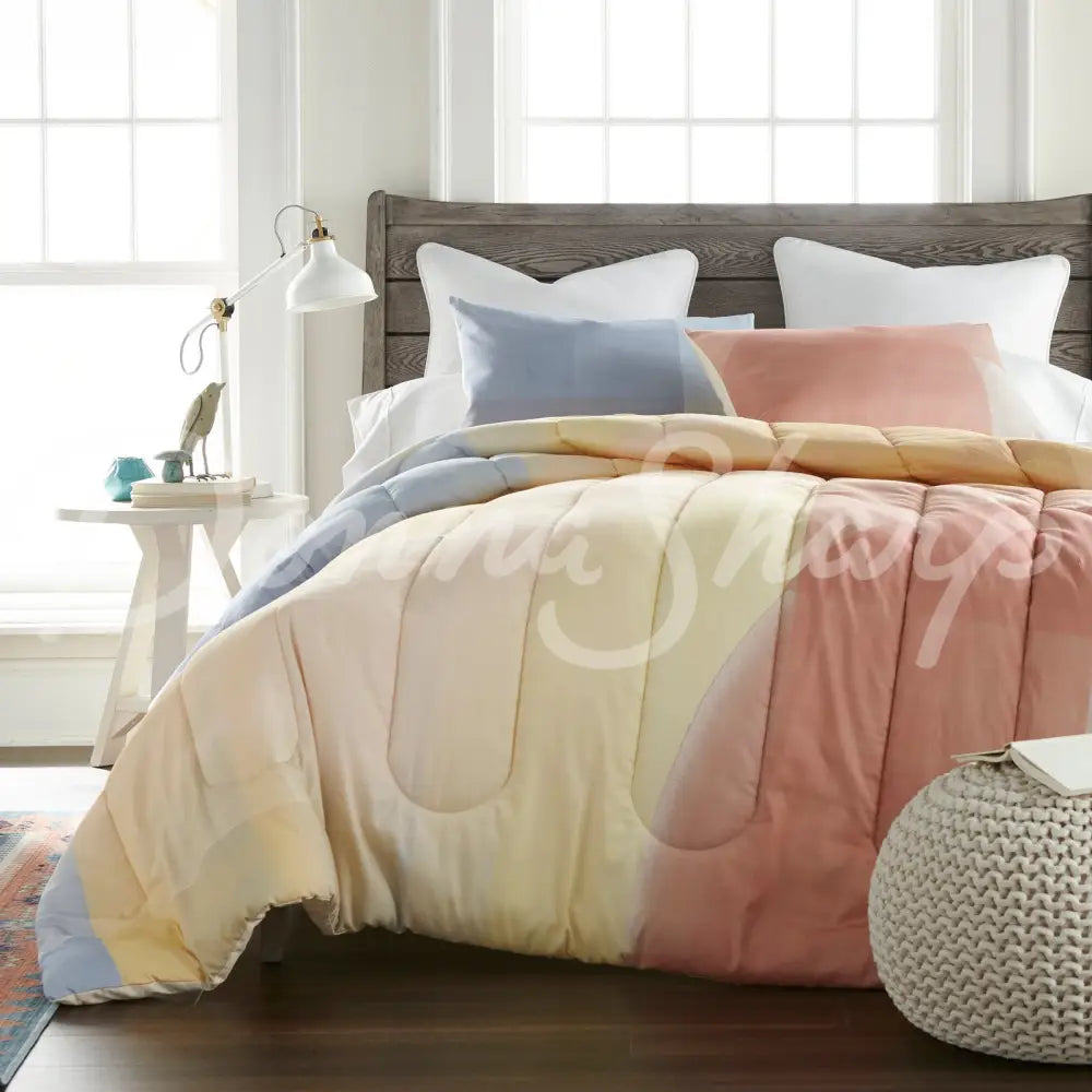 Daybreak 3Pc Cotton Comforter Set From Your Lifestyle Queen + 2 Pillowcases Bedding