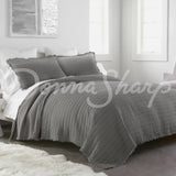 Delano Garment Washed Cotton Quilted 3Pc Bedding Set By Donna Sharp