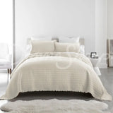 Delano Garment Washed Cotton Quilted 3Pc Bedding Set By Donna Sharp King - Ivory