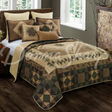 Donna Sharp Antique Pine Quilt Set Bedding