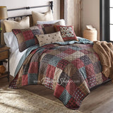 Donna Sharp Appalachia Plaid 3Pc Cotton Quilt Set Bedding