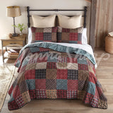 Donna Sharp Appalachia Plaid 3Pc Cotton Quilt Set Bedding