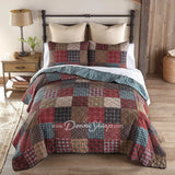 Donna Sharp Appalachia Plaid 3Pc Cotton Quilt Set Bedding