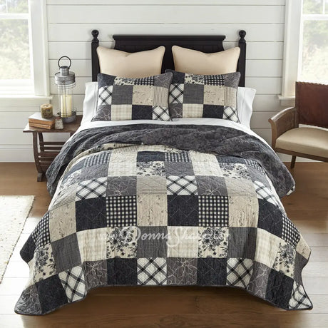 Augusta Cotton Quilt Set From Donna Sharp King/Cal New