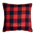 Donna Sharp Bear Campfire Cotton Bedding Set Red Check Pillow Square (Reversible) Bedding