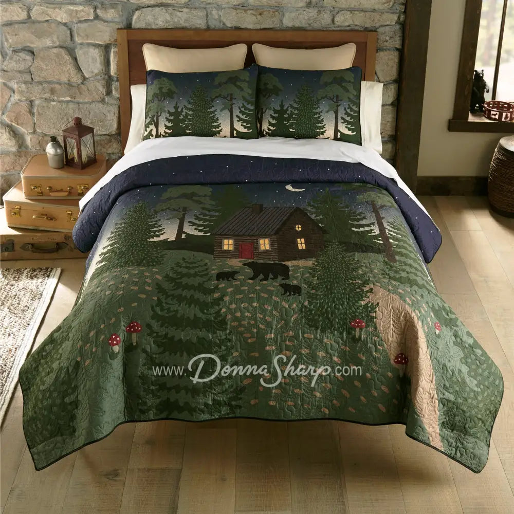 Bear Cottage Quilted Bedding Set By Donna Sharp