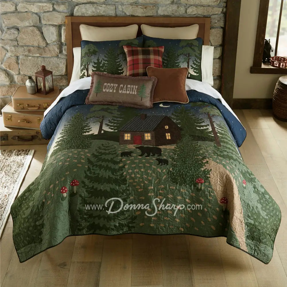 Bear Cottage Quilted Bedding Set By Donna Sharp