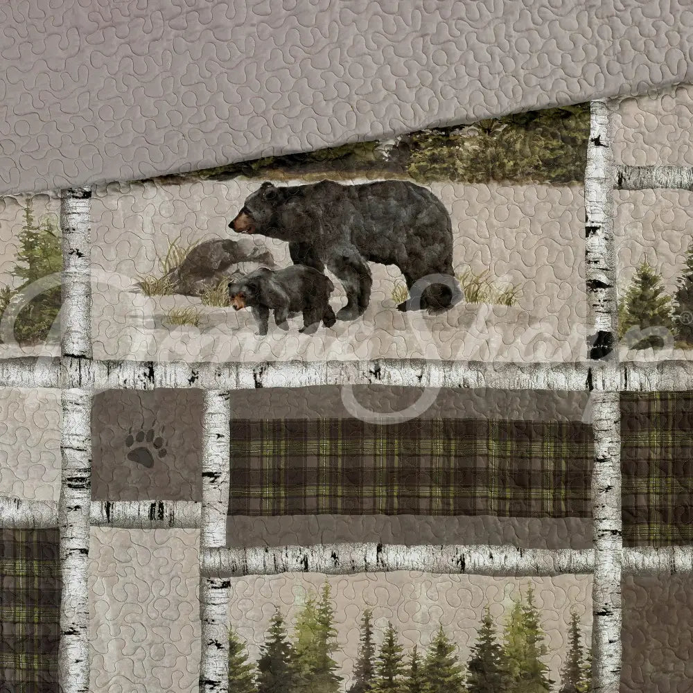 Donna Sharp Bear Panels Quilted Bedding Set