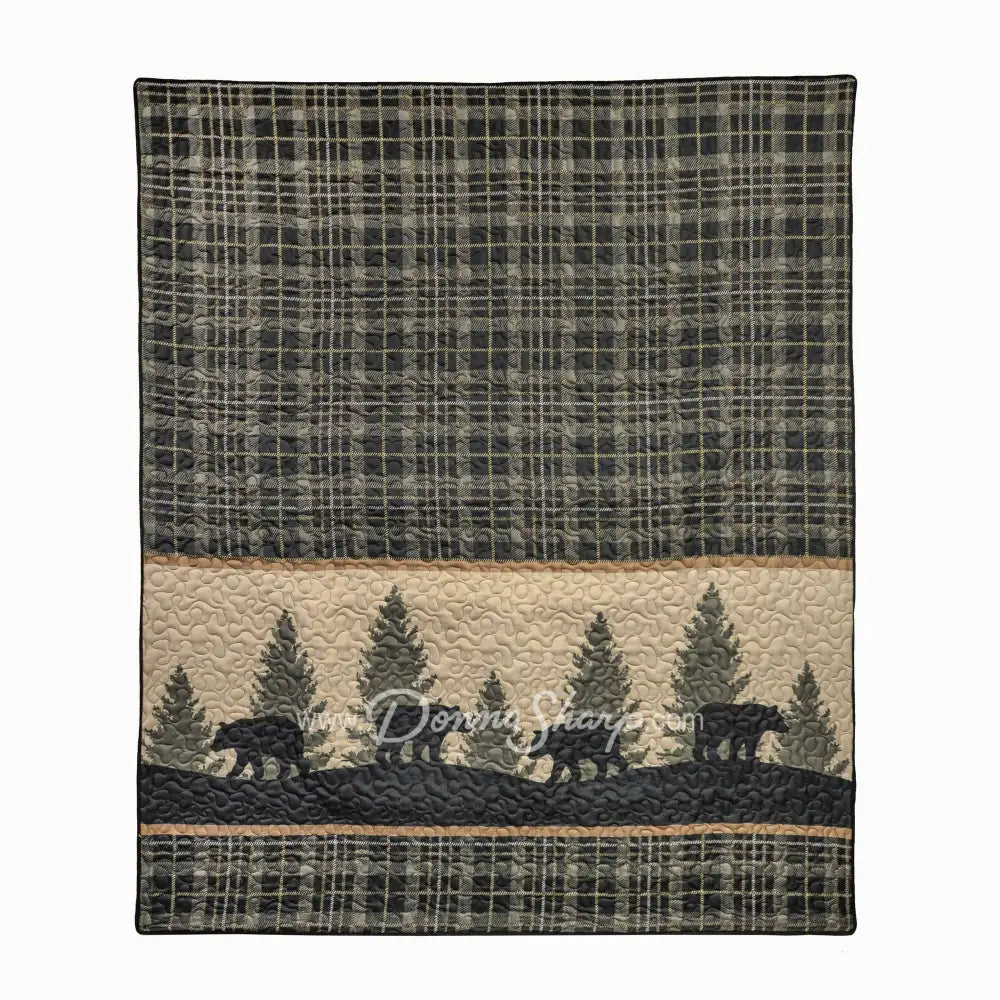 Donna Sharp Bear Walk Plaid Throw Bedding
