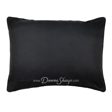 Donna Sharp Bear Walk Plaid Ultra Comfort Bedding reverse image of pillow sham is a solid black color