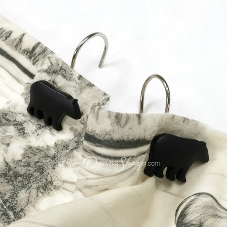 Donna Sharp Black Bear (12PC) Shower Curtain Hooks - Sale