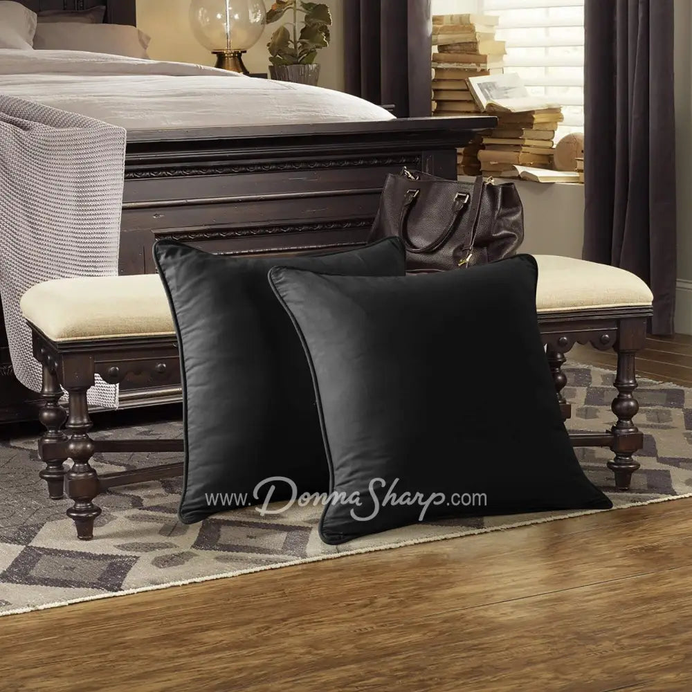 Eurosham Black(P) Bedding