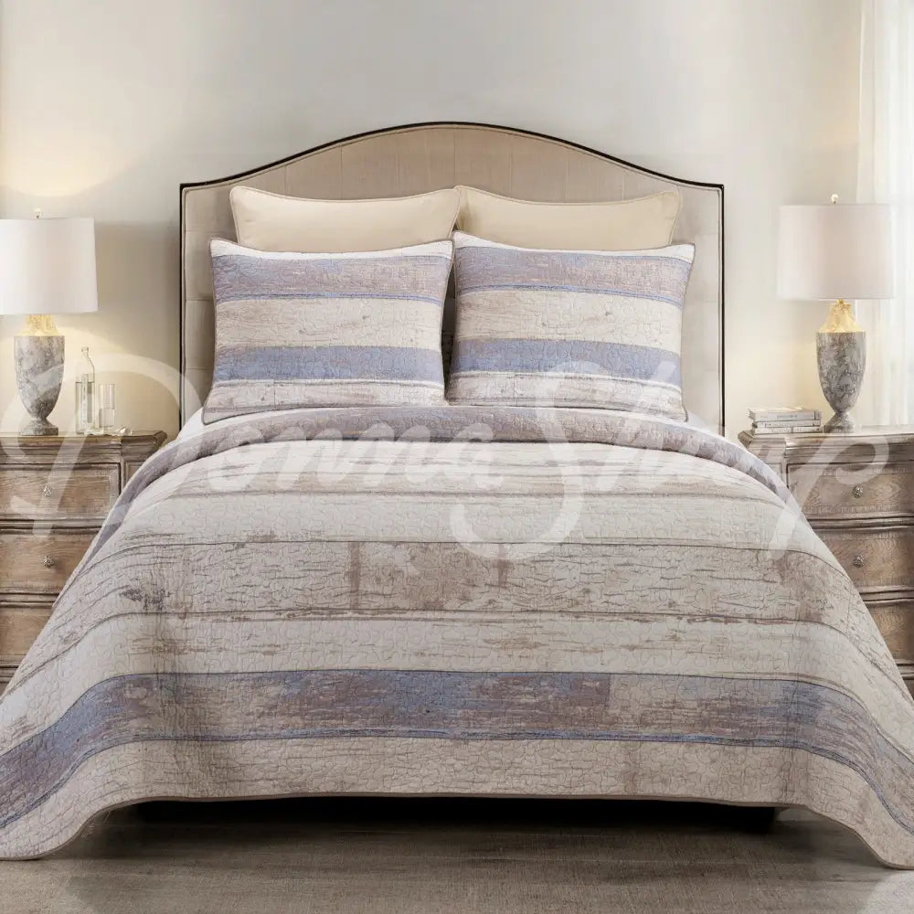 Donna Sharp Bleached Boardwalk Cotton Quilt Set Bedding