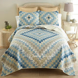 Donna Sharp Blue Diamond Polyester Quilt Collection Cal King Set