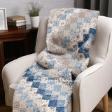 Donna Sharp Blue Diamond Polyester Quilt Collection Throw