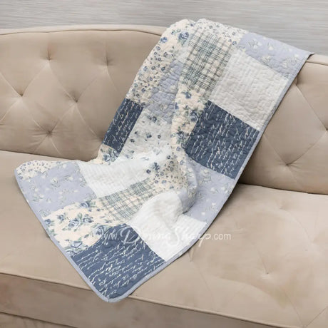 Donna Sharp Blue Pastures Cotton Quilt Throw