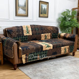 Donna Sharp Brown Bear Cabin Furniture Covers Oversized Sofa New
