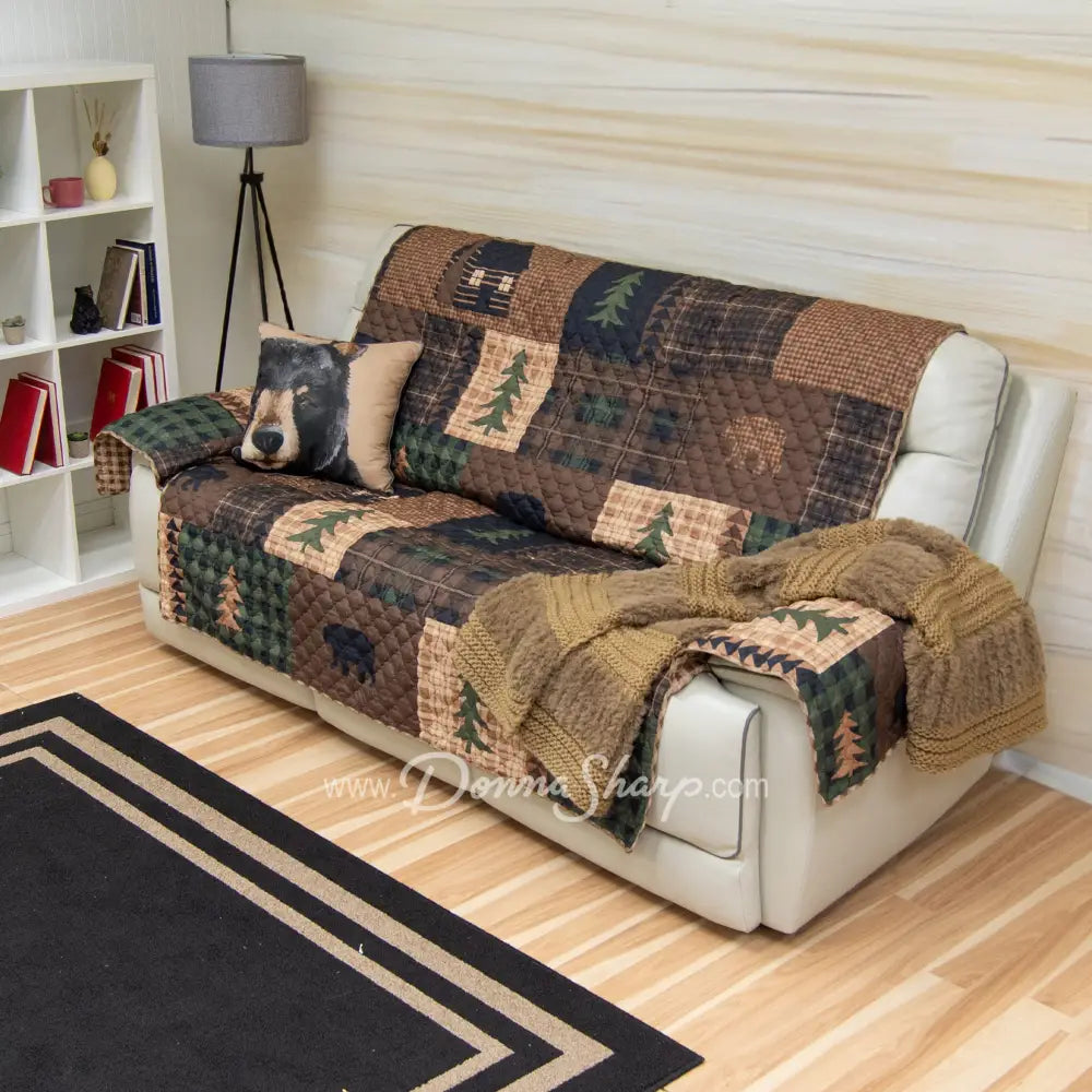 Sofa Cover, Brown Bear Cabin (Oversized)