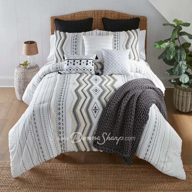 Donna Sharp Cameron 3Pc Cotton Comforter Set Bedding