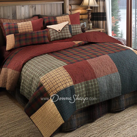 Donna Sharp Campfire Square Cotton Quilted Bedding Bedding