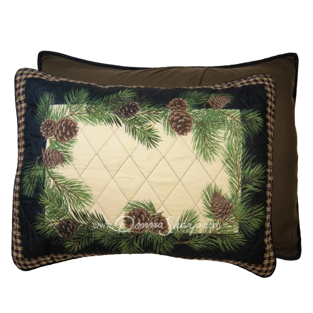 Donna Sharp Cardinal Pine 3pc Quilted Bedding Set New
