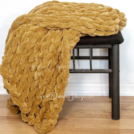 Chenille Knit Throws Gold Bedding