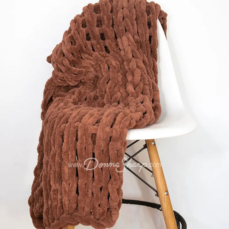 Donna Sharp Chenille Knit Throws Rust Bedding