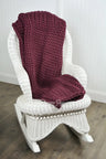 Donna Sharp Chunky Knit Throws Merlot Bedding