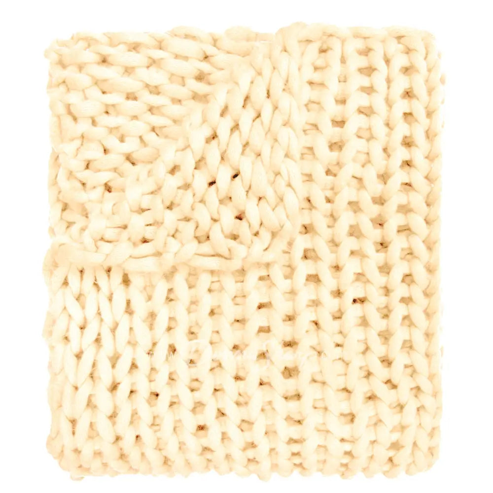 Throw Chunky Knitted (Cream) Brands