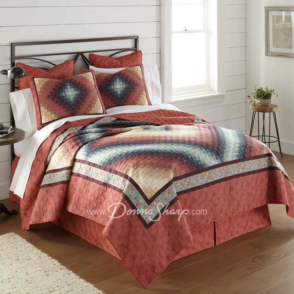 Donna Sharp Cinnamon 3Pc Quilted Bedding Set