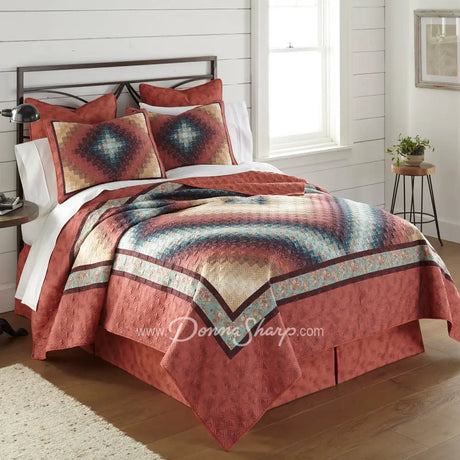 Donna Sharp Cinnamon 3Pc Quilted Bedding Set