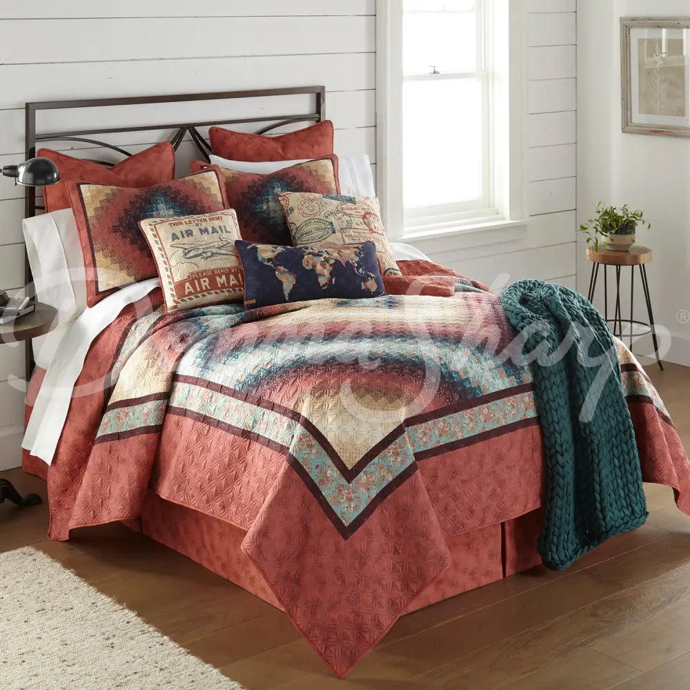 Donna Sharp Cinnamon 3Pc Quilted Bedding Set