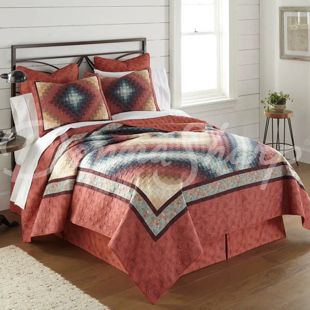 Donna Sharp Cinnamon 3Pc Quilted Bedding Set