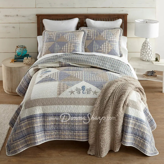 Donna Sharp Coastal Star Cotton Patchwork Quilt Set