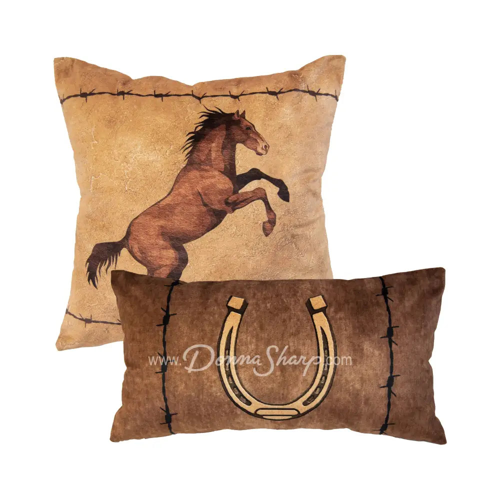 Donna Sharp Cowboy Cotton Decorative Pillow Set Bedding