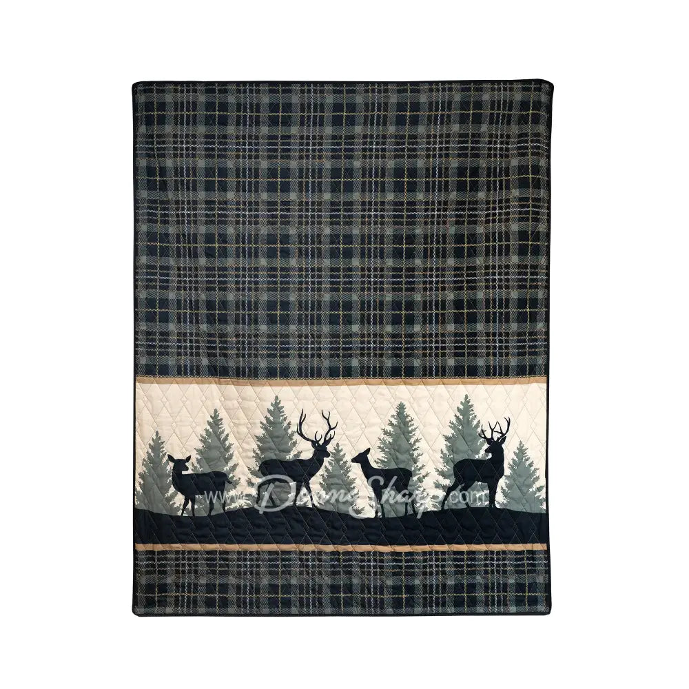 Donna Sharp Deer Walk Ultra Comfort Quilt Set Throw Bedding