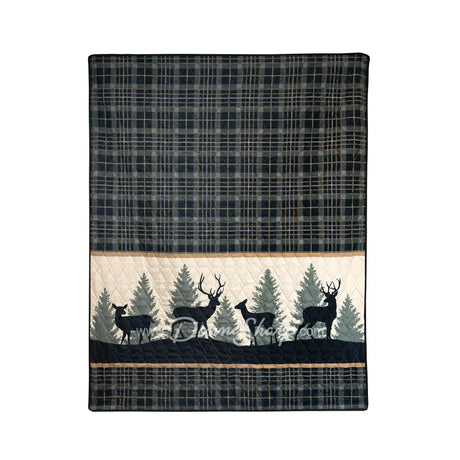 Donna Sharp Deer Walk Ultra Comfort Quilt Set Throw Bedding