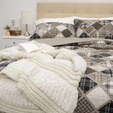 Donna Sharp 3Pc Driftwood Cotton Pieced Quilt Set New