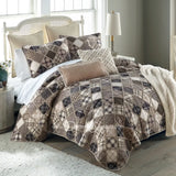 Donna Sharp 3Pc Driftwood Cotton Pieced Quilt Set New