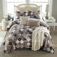Donna Sharp 3Pc Driftwood Cotton Pieced Quilt Set Queen + 2 Shams New
