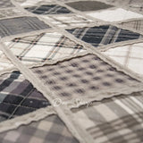 Donna Sharp 3Pc Driftwood Cotton Pieced Quilt Set Throw New