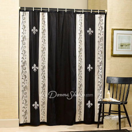 Shower Curtain Fdl Scrolls/Tan Sale