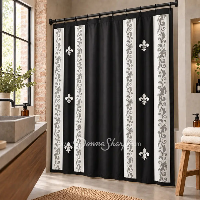 Donna Sharp FDL Scrolls (White) Shower Curtain - Sale