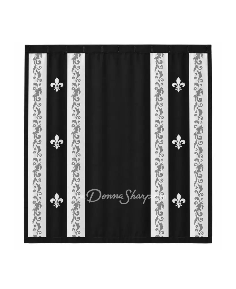 Donna Sharp FDL Scrolls (White) Shower Curtain - Sale