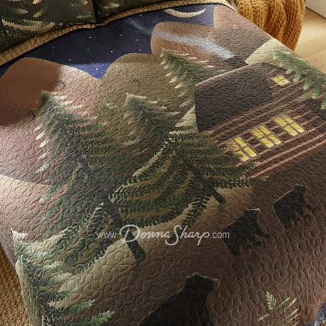 Folk Art Forest 3Pc Quilted Bedding Set From Donna Sharp