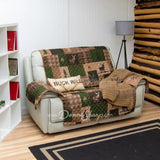 Sofa Cover, Green Forest (Loveseat)