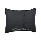 Donna Sharp Greenwood Patch pillow sham back in solid charcoal gray microfiber