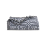 Throw Grid Oversized Grey Bedding