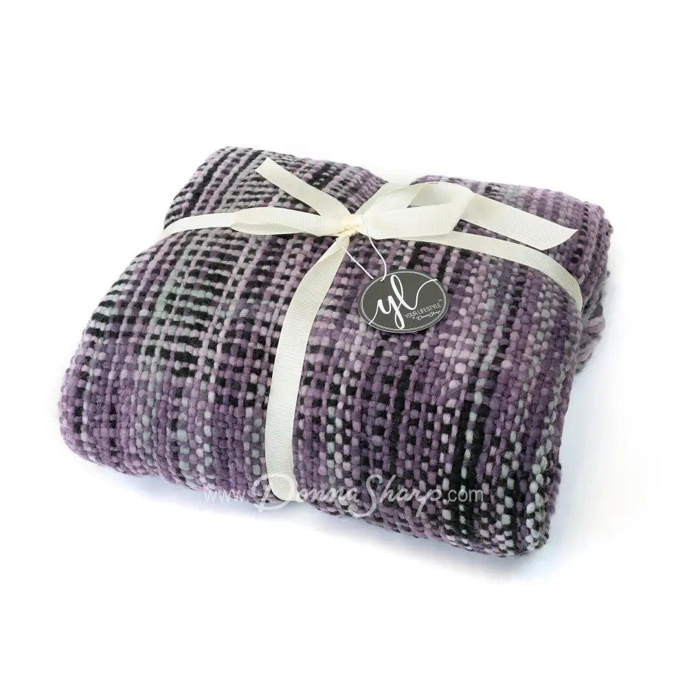 Throw Heritage Woven (Purple) New