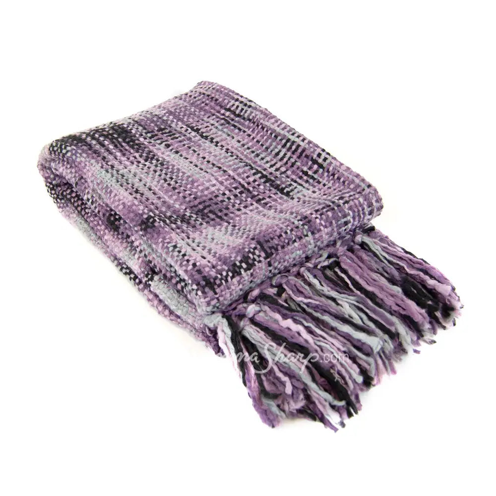 Throw Heritage Woven (Purple) New
